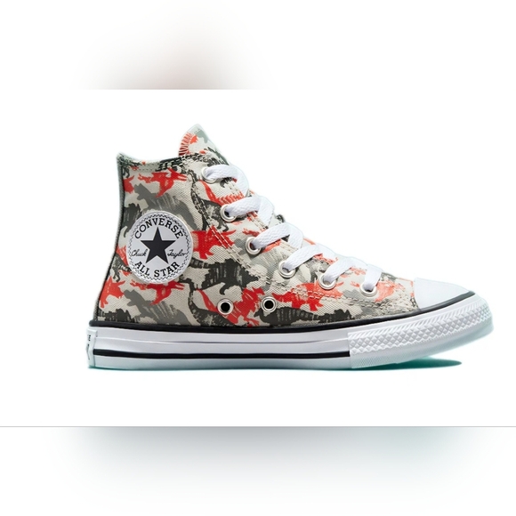 NWOT Converse Chuck Taylor All Star High 'Dino Daze' - Mouse - Kids Size 2.5 - Picture 1 of 8